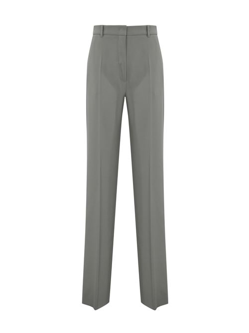 Pantalone Quasar in crepe satin di lana Grigio acciaio MAX MARA STUDIO | 2516131081600042